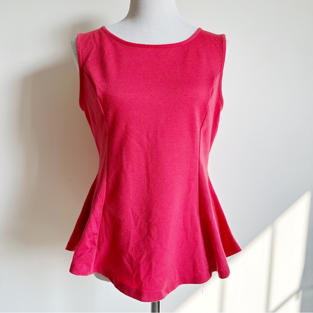 Celine by Champion Vintage Women’s Red Peplum Bow Back Tank, size Medium